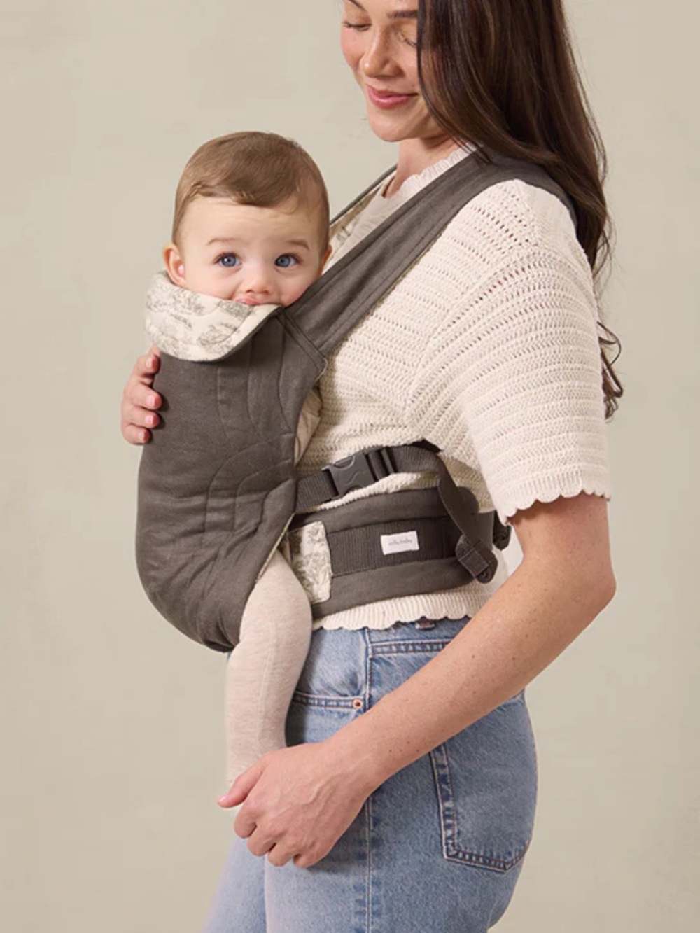 NWOT Solly Baby Soft Buckle Charcoal Toile